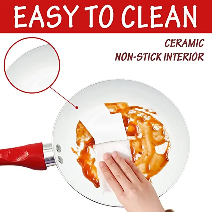 5 Pcs Pots and Pans Sets, Nonstick Cookware Set, Induction Pan Set