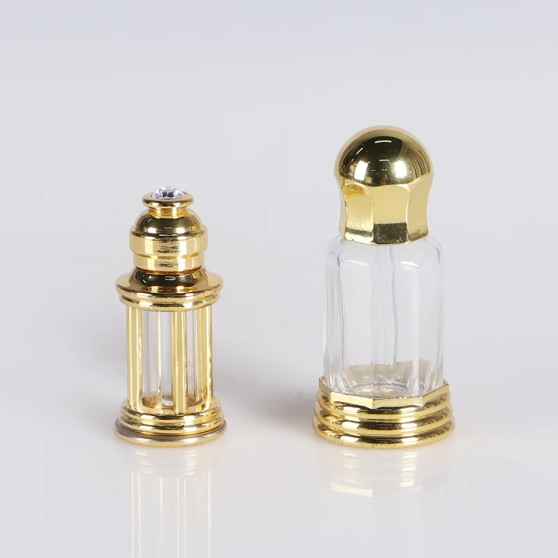 3ml 6ml 12ml small capacity  mini qatar essential oil bottle cosmetic serum glass bottle