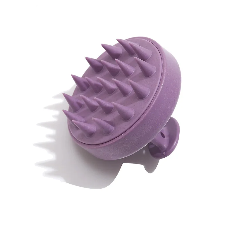 Amazon Hot sale Wheat Straw fiber Plastic ABS Silicone Scalp Massager Hair Shampoo Brush