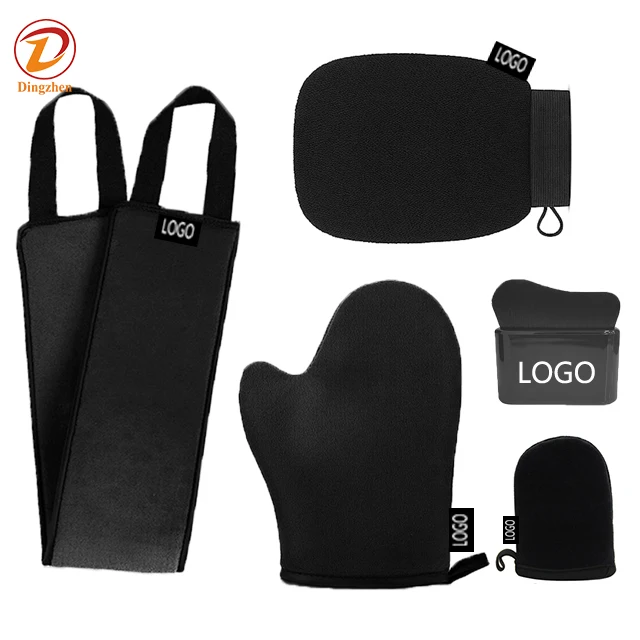 Hot Selling Self Tanning Mitt Applicator Kit Exfoliating Mitt Mini Face Mitt Back Lotion Applicator Self Tanner Brush