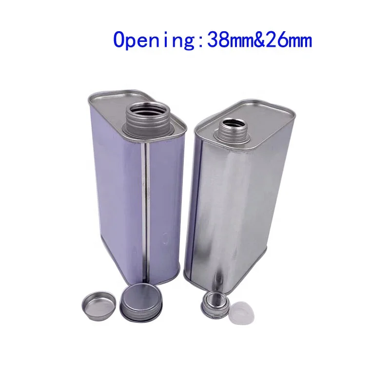 China Supplier Customize 1L Square Empty Tin Cans For Engine Oil Olive Oil Packaging