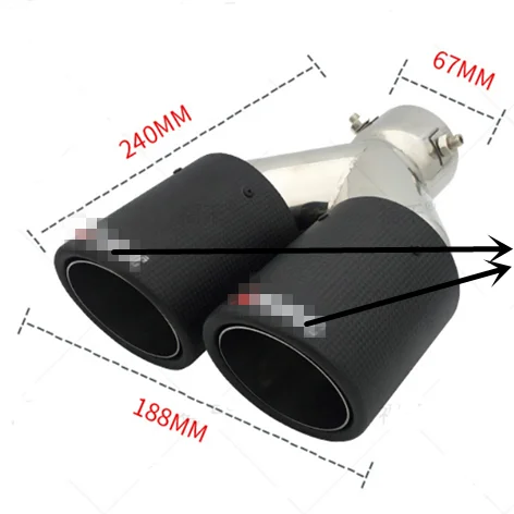Car Exhaust Carbon Fiber Four Exhaust tip Muffler Tip For BMW  G28 330i 2019-2020 M Sport Muffler Tip Tailpipe Nozzle