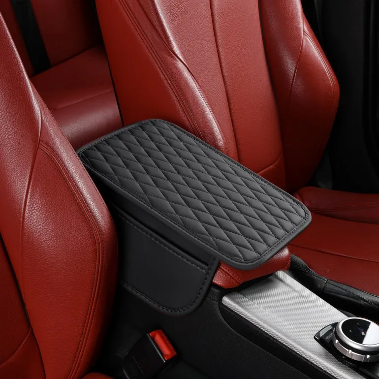 High Quality 31.4*20cm Monolayer Multifunctional Leather Car Gadgets Armrest Box Pad For Cars Decoration Supply