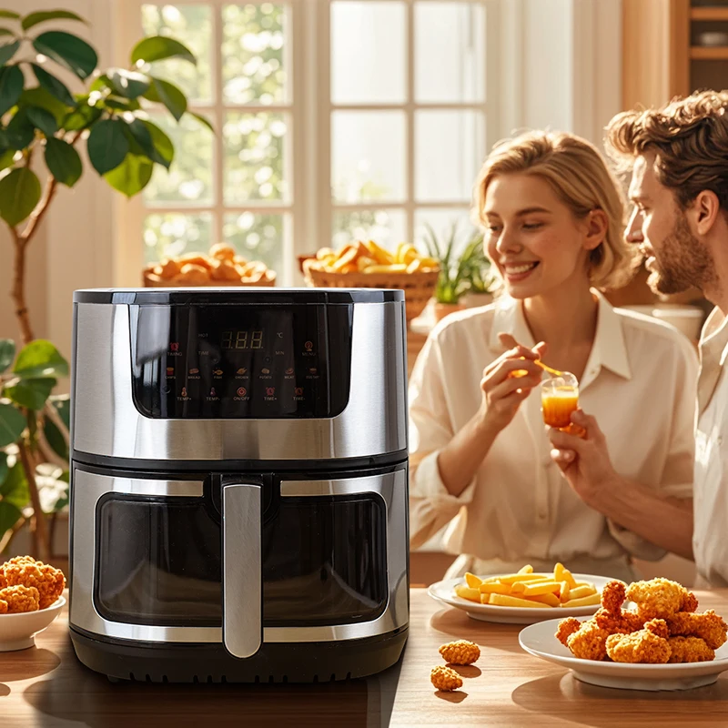 8L 10L 12L 15L 2800W 2024 Smart Touch Screen Pink Custom Oil Free Electric Deep Fryer Hot Air Fryer