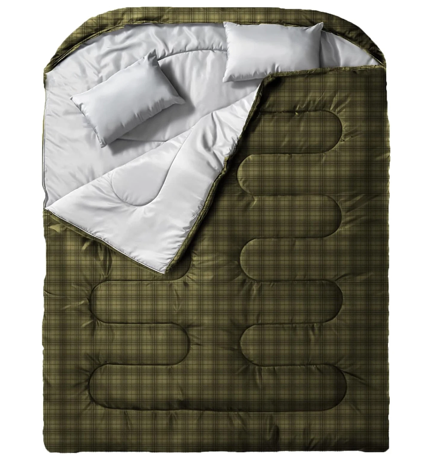 Adult large sleeping bag for two people, seasonal camping and hiking backpack sleeping bag, suitable for cold weather