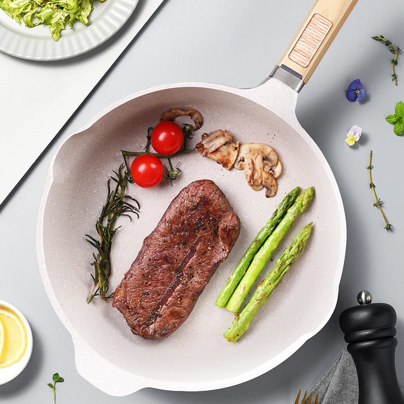 Grey 24 cm non-stick silicone kitchen utensils set ptfe non stick coatingnon-stick silicone kitchen egg pan