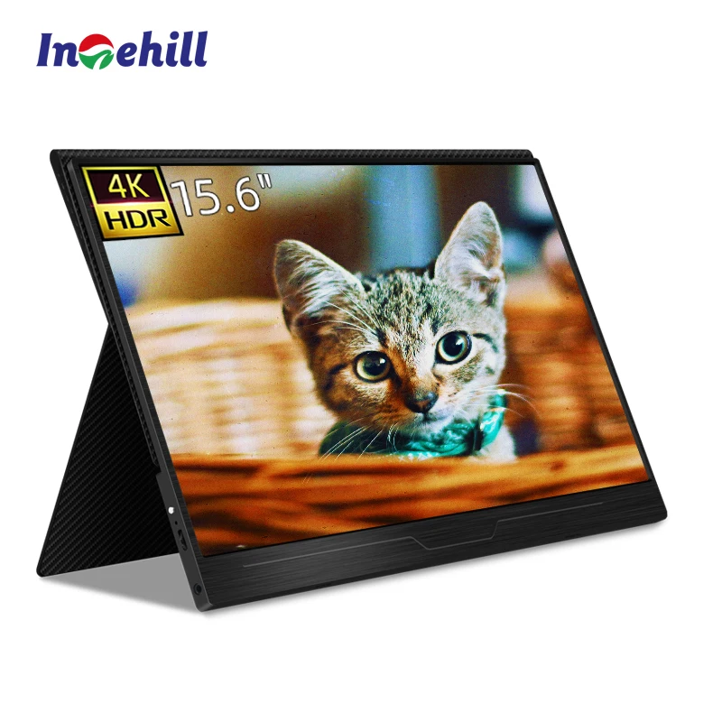 Монитор 4K, 15,6 дюйма, портативный игровой дисплей HDR для ноутбука Intehill