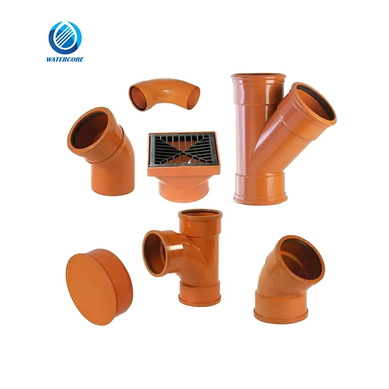 Hot Sell High Quality EN1401 EN1329 Standard PVC plastic Drainage Fittings 90 Degree Sweep with Single Socket Rubber