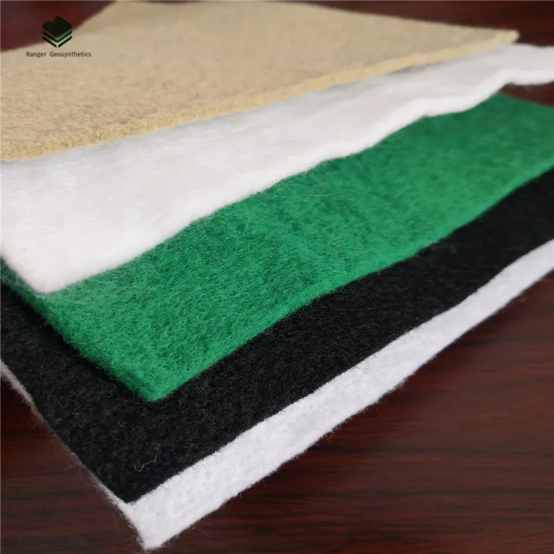 short fiber polyester or polypropylene needle punched nonwoven geotextile