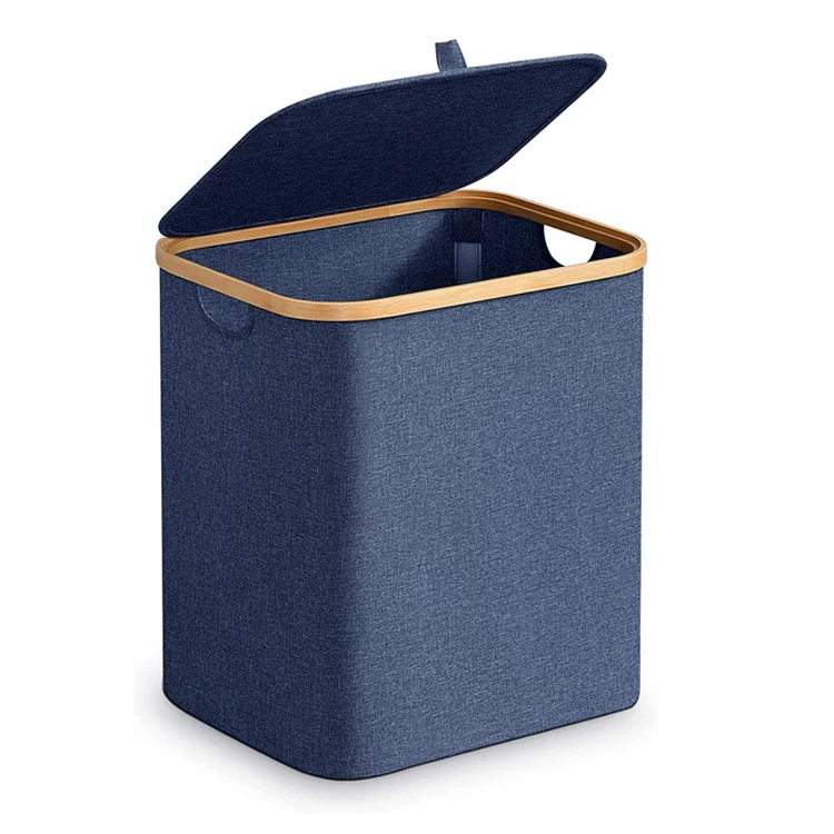 Прямая поставка с фабрики, водонепроницаемые прочные Угловые Складные Выдвижные бамбуковые корзины и сумки с крышкой