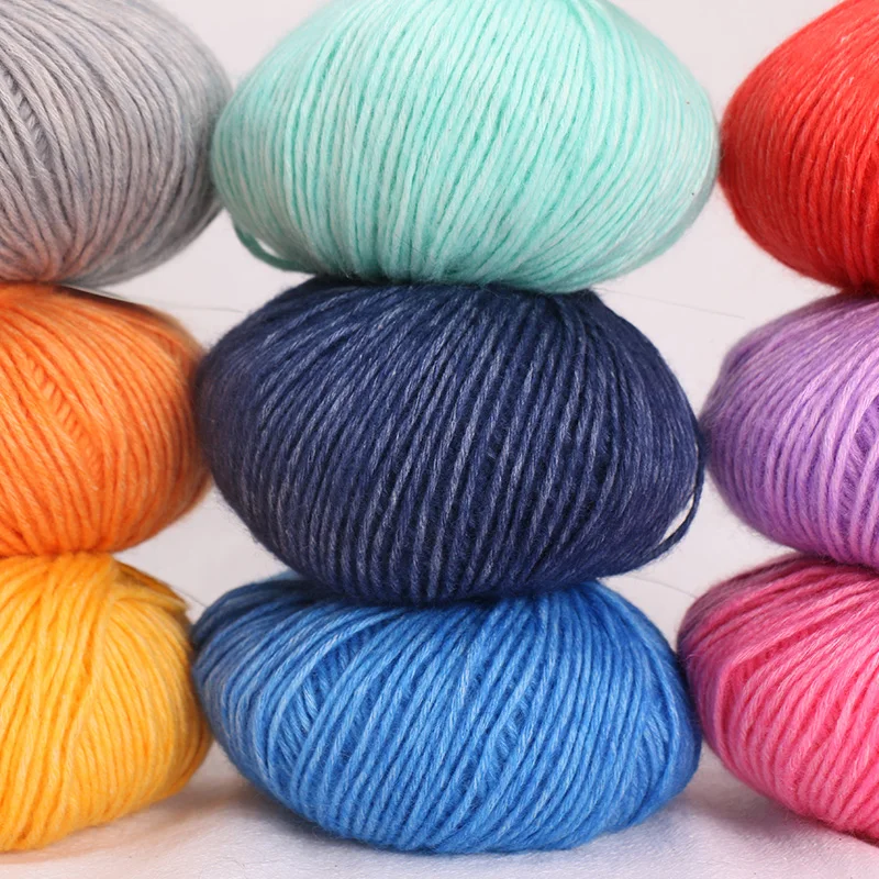 
Zhonghuai solid colors acrylic polyester cotton air yarn knitting and crochet yarn 