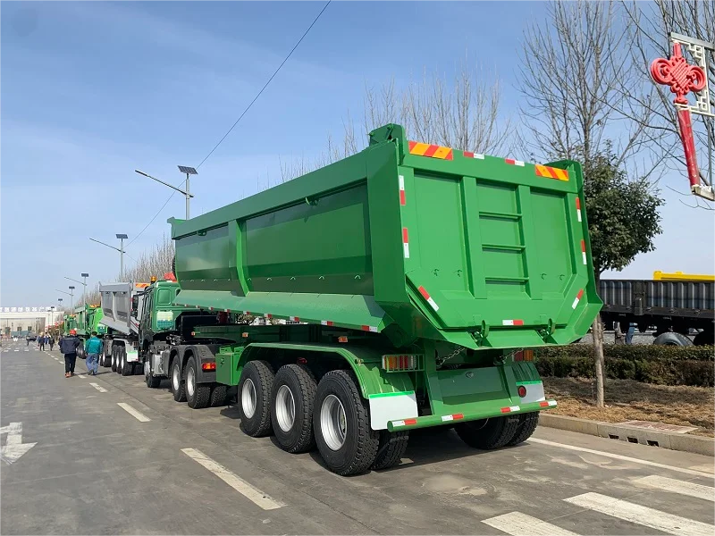 Vehicle Master aluminium tipper 80ton tri-axle end dump semi trailer 40ft dump semi- trailer 30m3 dumper semitrailer