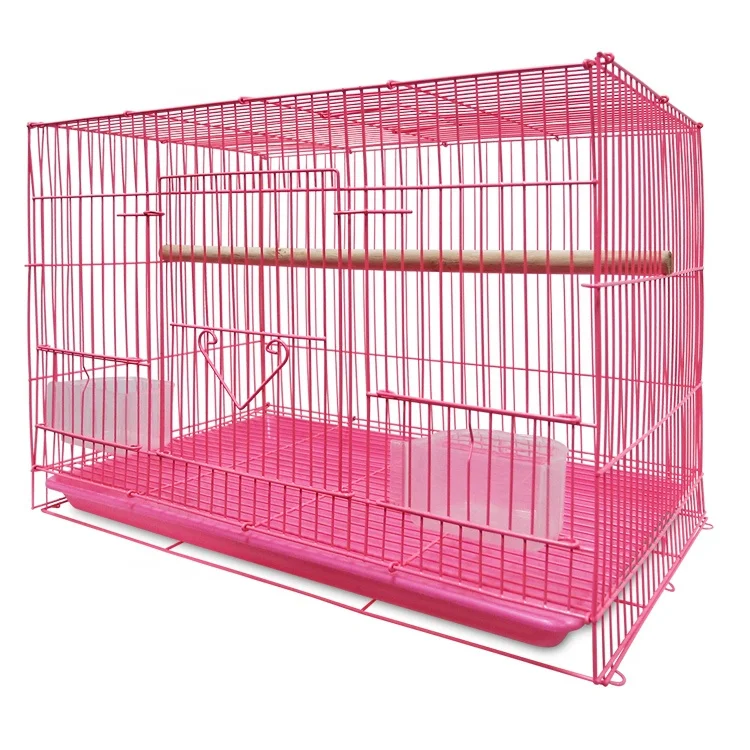 47cm Large Square Metal Portable Folding Bird Parrot Pet Pigeon Animal Chicken Carrier Breeding Cage