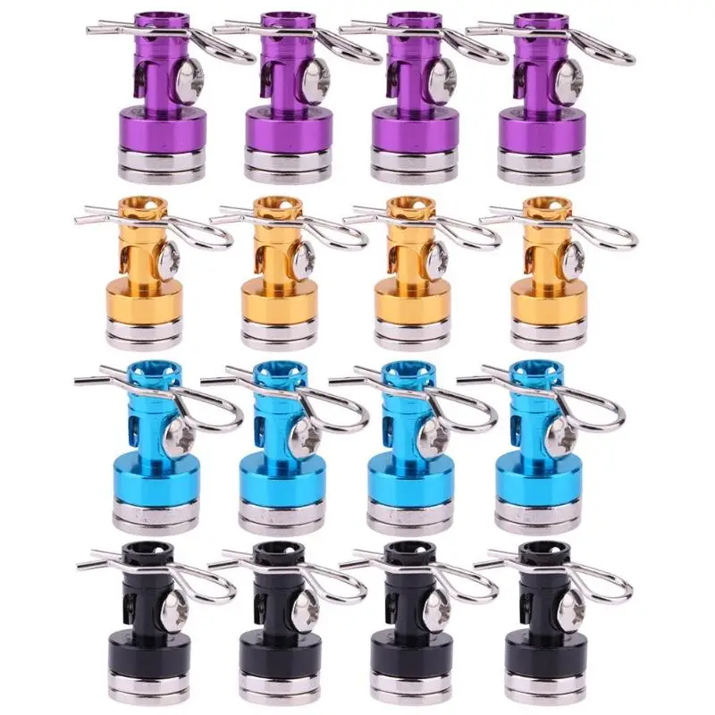 RC Magnetic Body Post,4pcs Strong Magnet RC Car Shell Column Post Aluminum Alloy Body Shell Mount Column Fit for AXIAL SCX10 1/1