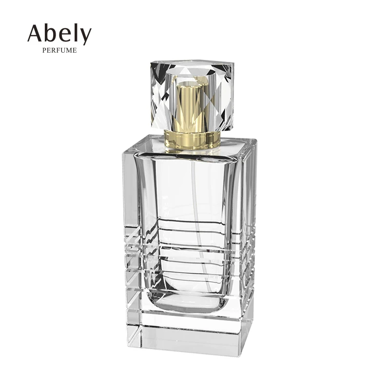 Fashion Luxury Design 30mL 50mL 100mL Empty Square Glass Small 130mL Perfume Bottle Screw caps Aluminium Lids Perfume Bottle Cap