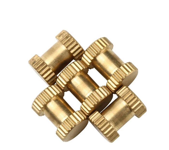 Injection Knurled Copper Nut Precision Copper Insert Copper Insert Through Hole Nut Mobile Phone Nut M3
