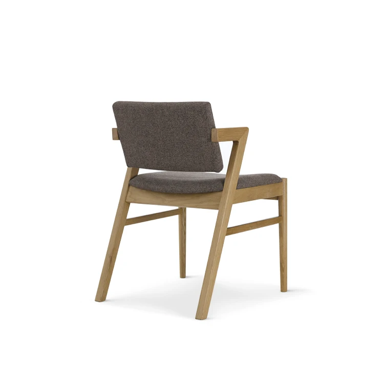 Manufacturers Direct Selling Placer Dining Rotatable Back Solid Red Oak Wood Chair