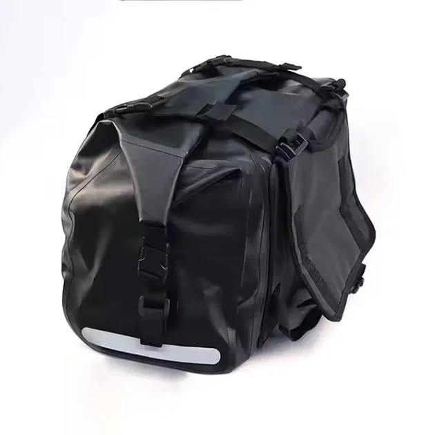Large Capacity roll top PVC motorcycle bag waterproof saddle bag  Motorcycles Side Bags