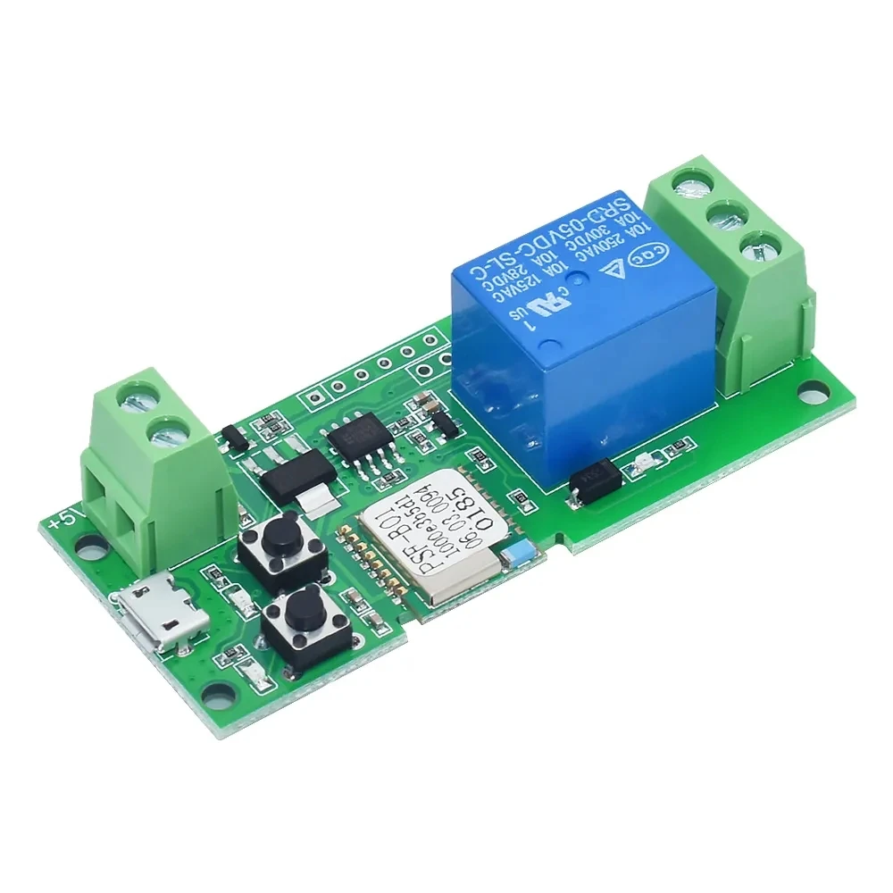 DC 5V WiFi Wireless Smart Switch Relay Module For Smart Home App Control Self-lock TOP