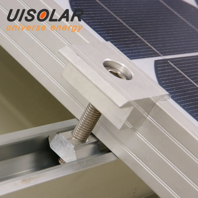 UISOLAR Factory 35mm Solar Mid Clamp Solar Brackets Solar mounting Aluminum Thin Film Solar Panel Mid Clamp with Rubber Wash