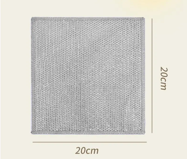 Wet Dry Scrubs Cleans Dishes Sinks Count Wire Dishwashing Rag Wire Dishcloth Multipurpose Wire Dishwashing Rags