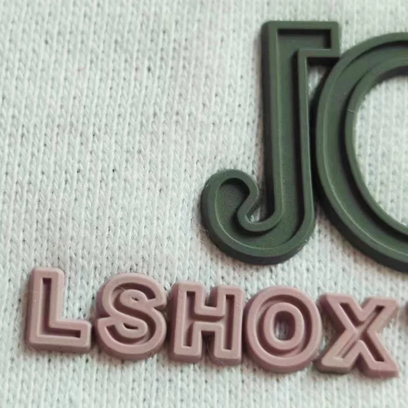 Genuine Silicone Sticker With 3m Glue Labels 3d Mold Label Flat Rubber Heat Transfer For Shirt New Fashion Tpu Care For Clothing