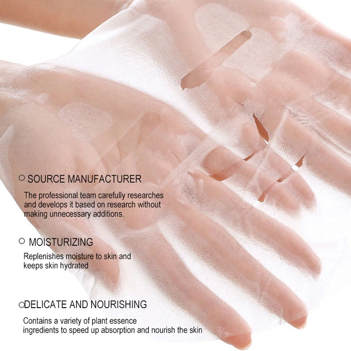 Private Label Avocado Face Mask Moisturizing and Hydrating Cotton Sheet for Female Skin Care Promotes Sleep Facial Mask