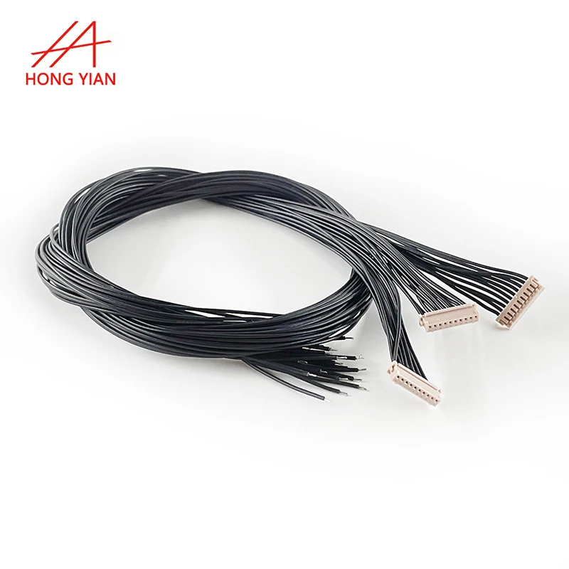 Assembly Cable Terminal Wire 2 3 4 5 6 7 8 10 Pins Black Complete  Wire Harness Connector