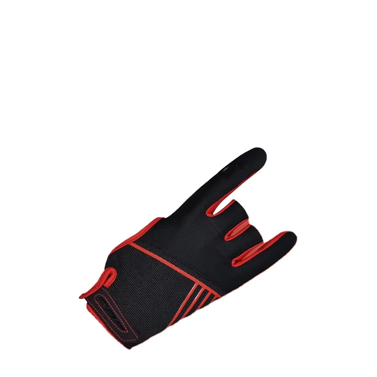 Оптовая продажа, перчатки для боулинга с тремя пальцами, профессиональные нескользящие легкие аксессуары для боулинга, перчатки для мужчин и женщин
