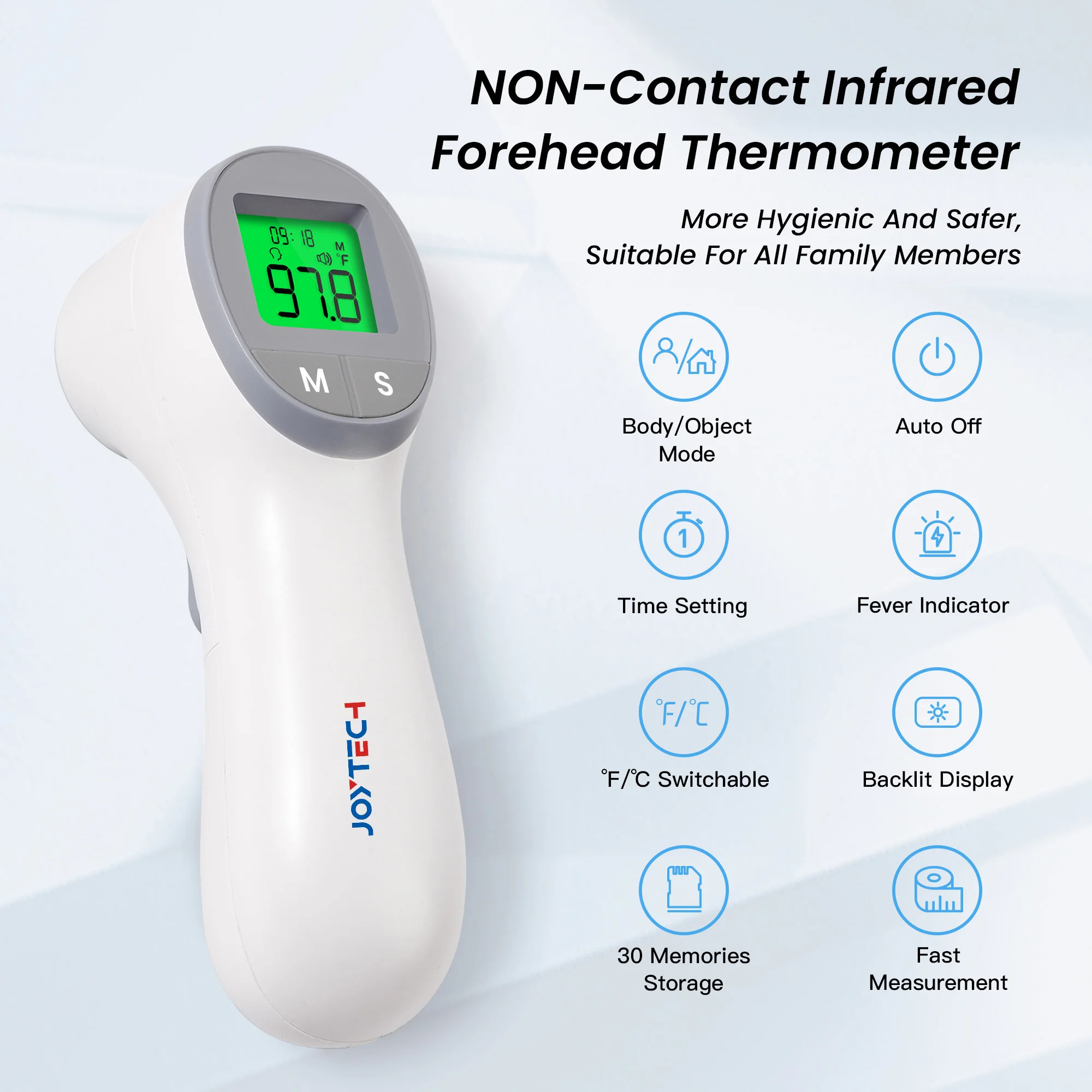 best selling non contact MDR infrared digital thermometer gun baby Infrared Forehead Thermometer