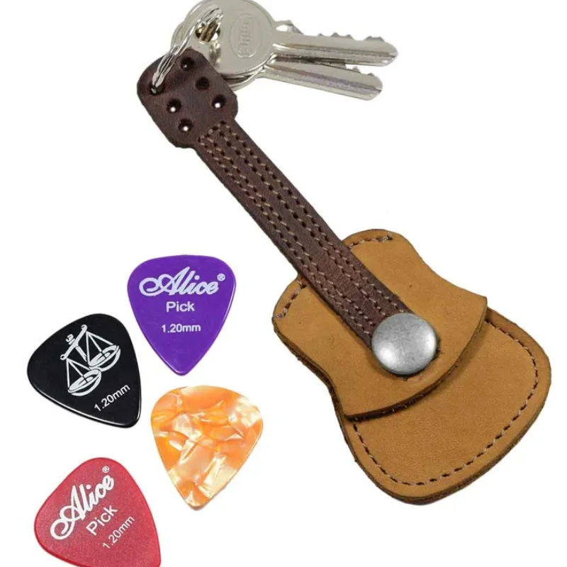 
Wholesale Leather Guitar Pick Holder Portable Pick Cover Waterproof Guitar Pick Holder Guitar Equipment 