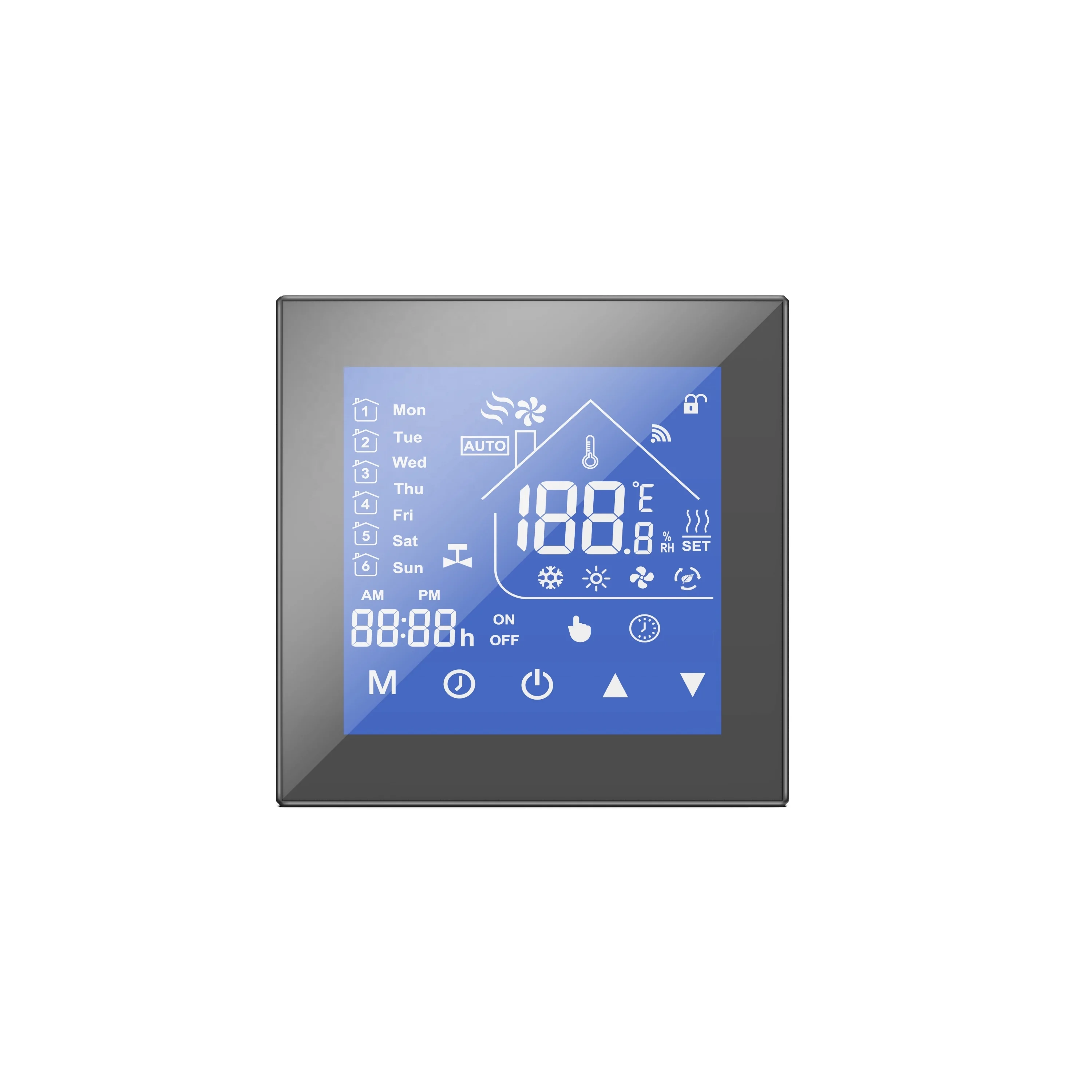 LCD Display Smart Floor Heating Thermostats High Accuracy 2.4GHz Wifi Temperature Controller