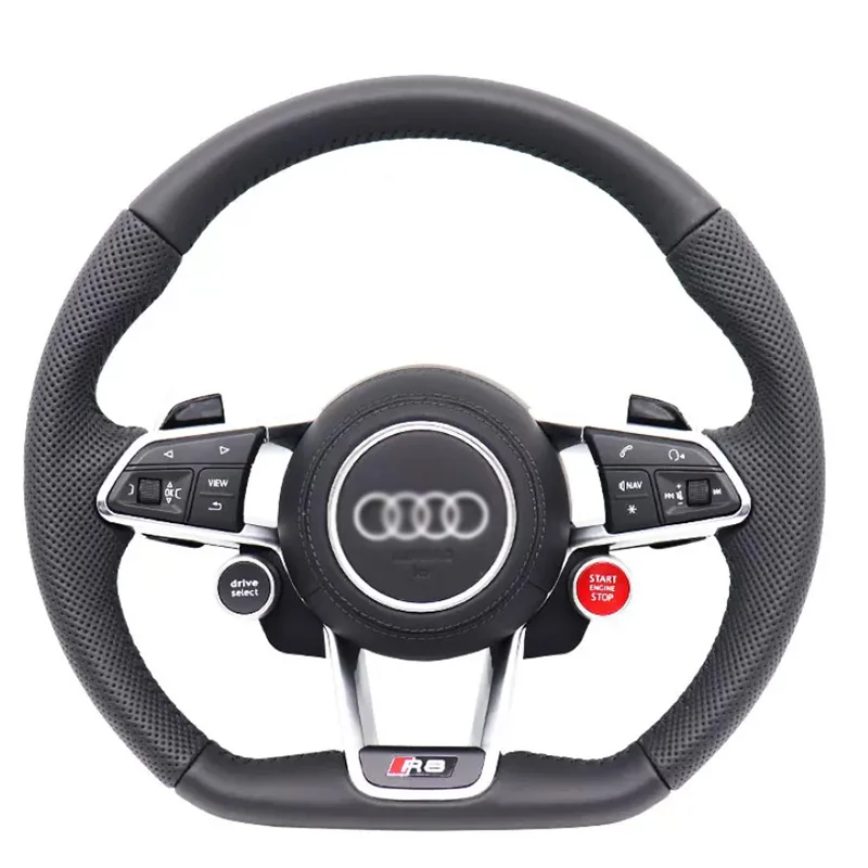 Hot-Sales Customized Leather Steering Wheel with Carbon Fiber LED For Audi RS S R8 TT TTRS A5