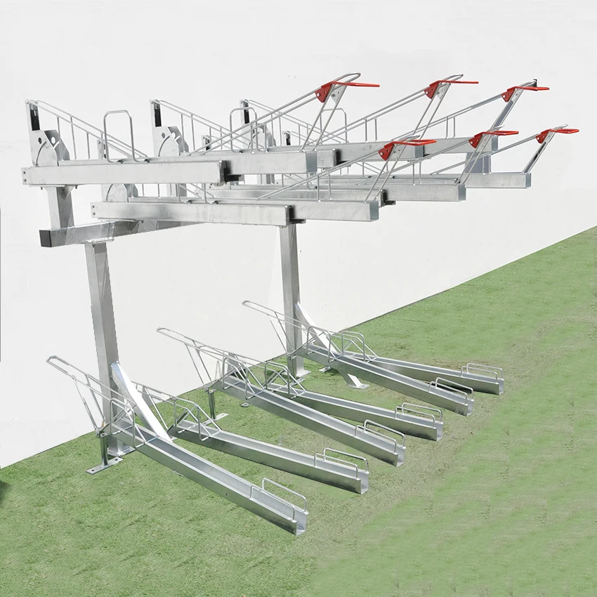 Customized Double Decker Two Tier Galvanized Cycle Parking Multiple Bikes Stand Rack Bike Rack/Bicycle Frame