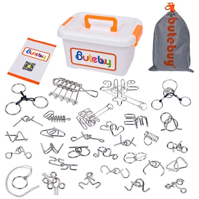 Nine links unlock alloy 30pcs/box Intellectual lock educational toys