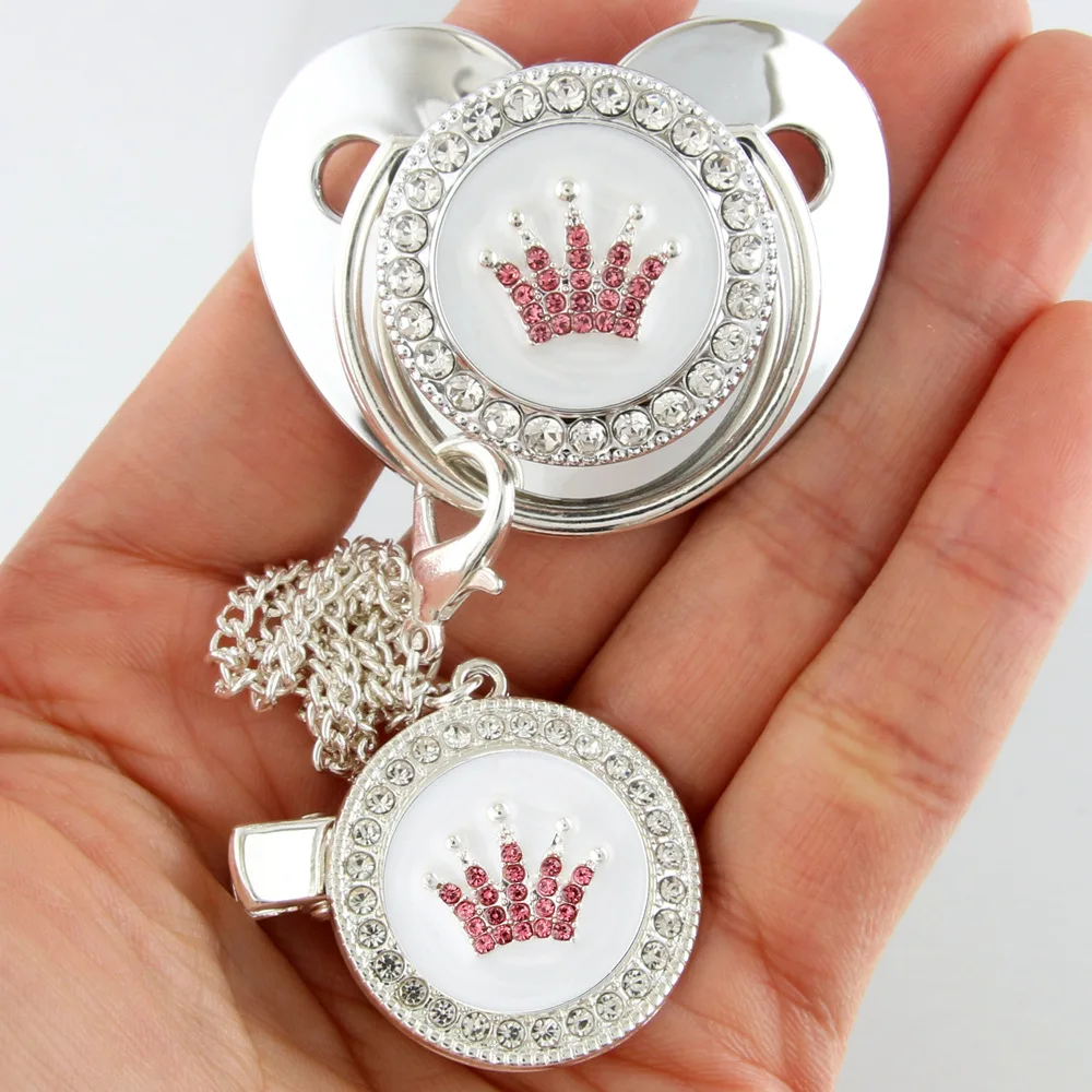 Factory Hot Selling Food Grade Silicone Baby Pacifier Suitable For 0-18 Month Old Baby Bling Customized Pacifier