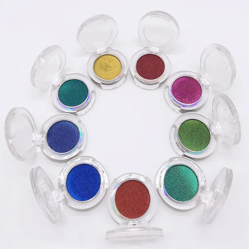 Wholesale 9 Colors Powder Duochrome Pigment Chameleon Single Glitter Highlighter Eyeshadow