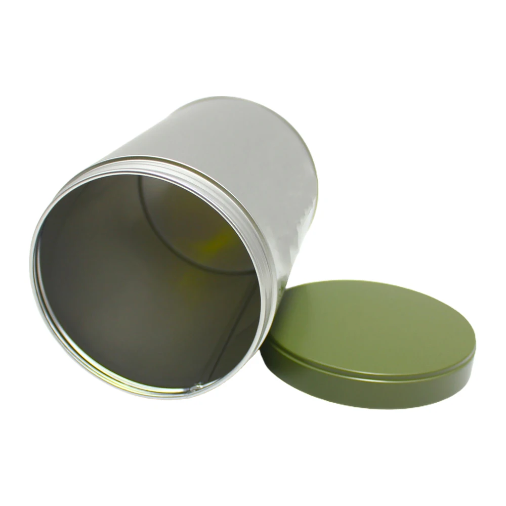 OEM ODM Custom Food Storage Container Cylinder Metal Box Packaging Luxury Aluminum Coffee Tea Tin Can for Coffee