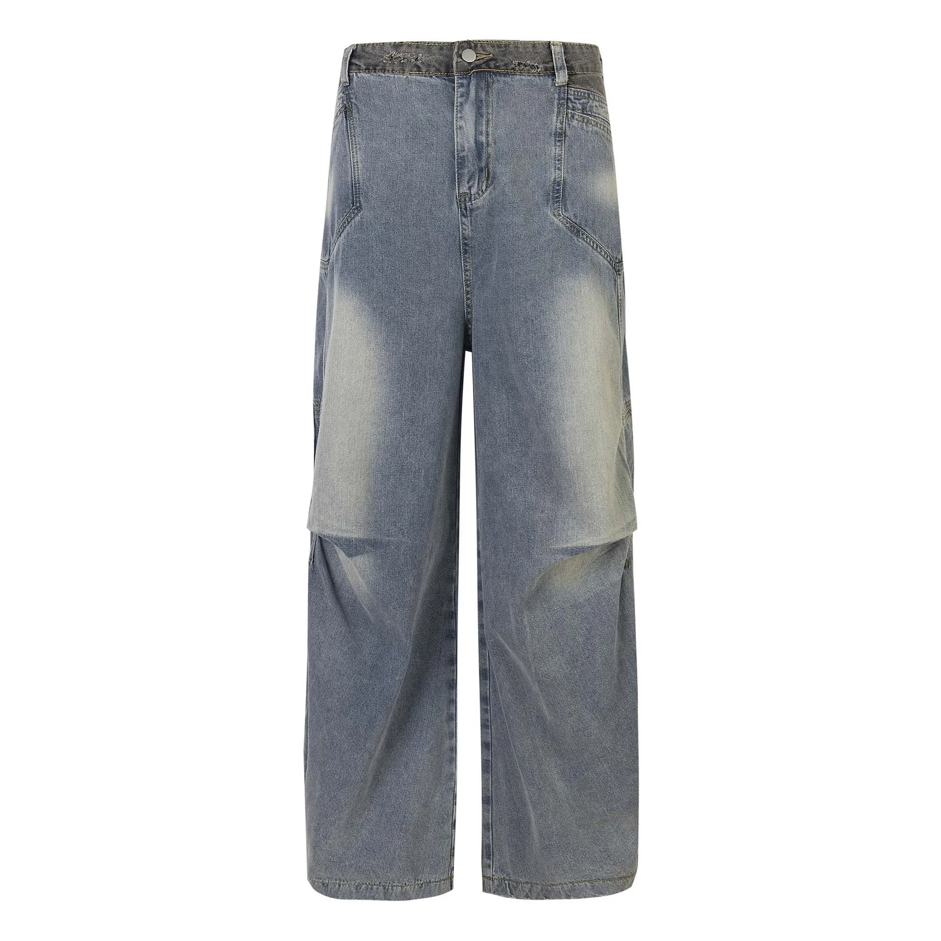 Customized Vintage Oversized Denim Pants Straight Hip Hop Casual Designer Skate Jeans