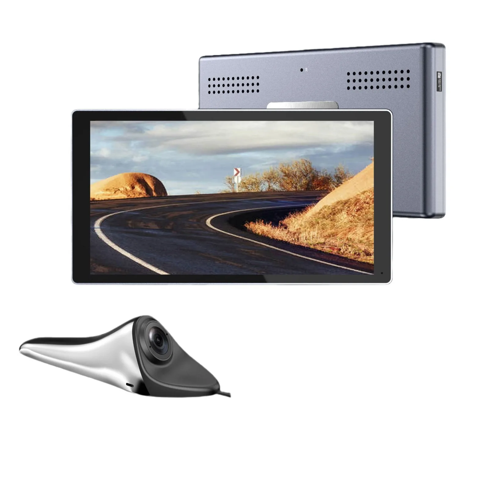 5inch touch screen IPS digital side view monitor with 2pcs AHD 1080P camera with AI function