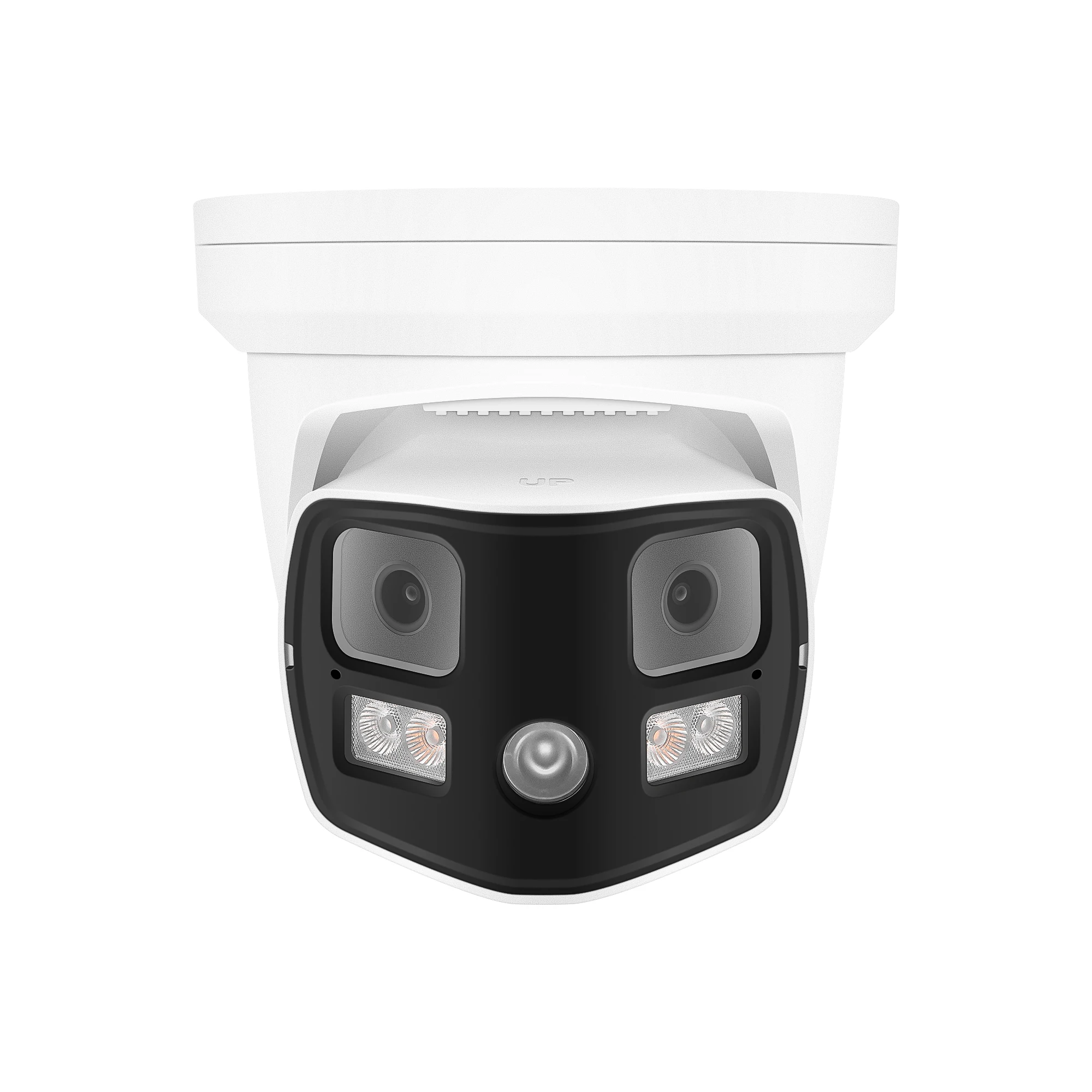 YCX Private design dual light 4K 8MP IP Network Turret Camera Dual Lens Panoramic with Two way Audio and SD card slot