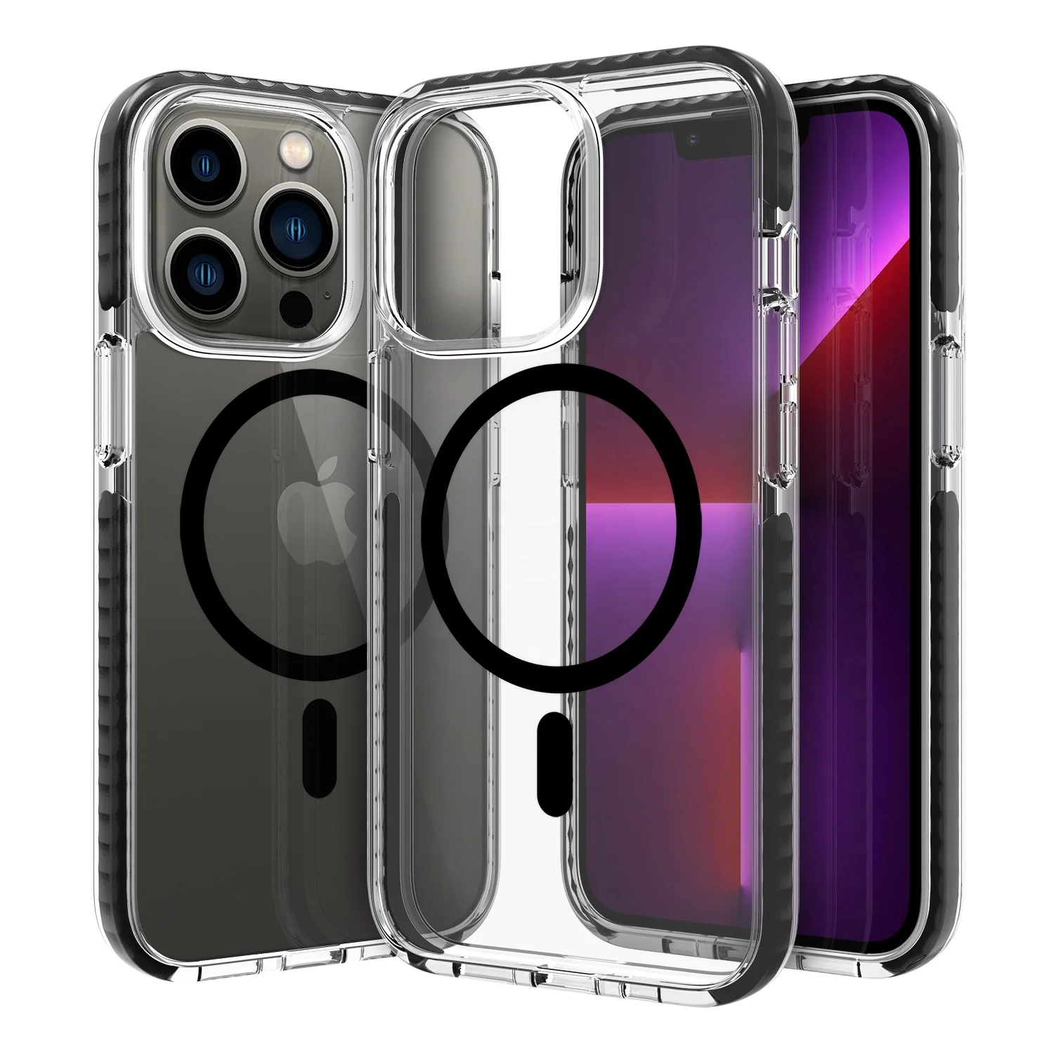 WOWCASE Candy Color Super Clear Tpu Phone Case Double Bumper Tpe Case Mobile Case Phone For Iphone 12 13 14 Pro Max