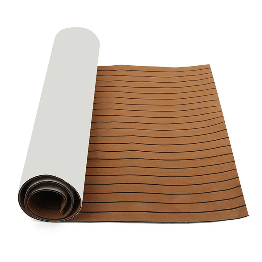 Hot Sale Cheaper Price 3m Spray Adhesive Decking Sheet Black Eva Foam Faux Teak Boat Flooring Marine Carpet
