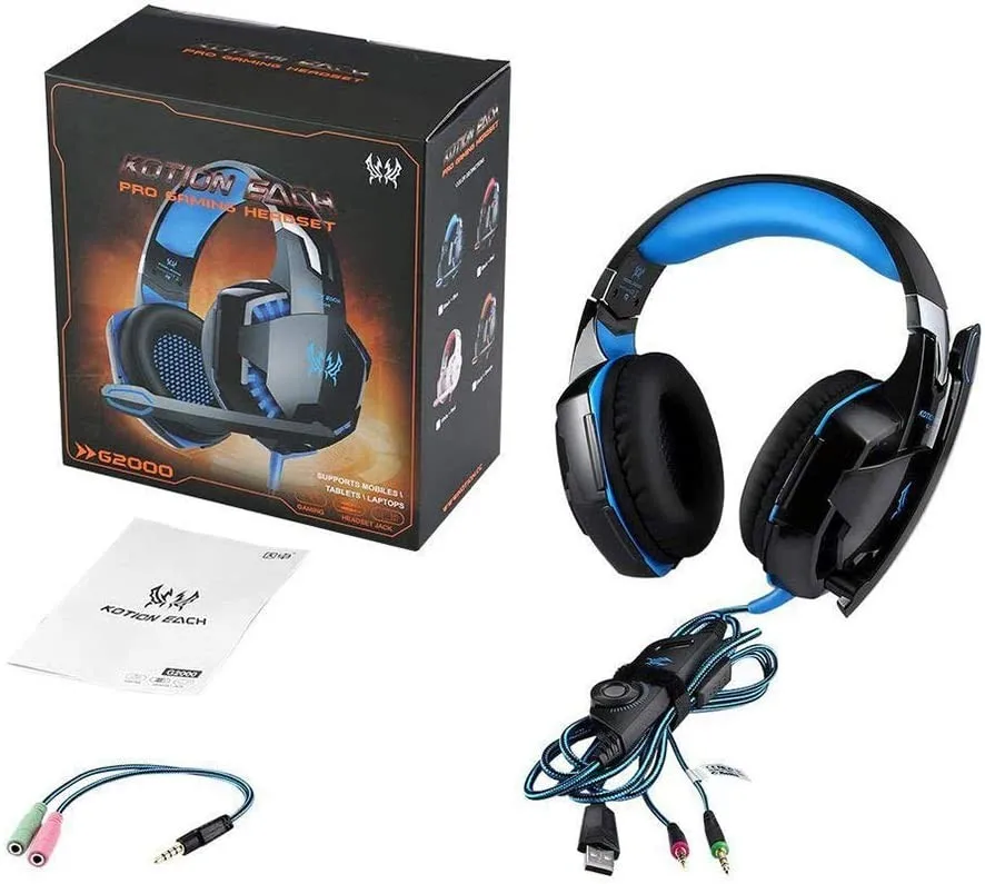 
kotion each g2000 Wired Headphones Eating Chicken Artifact Illuminated Gaming Headset 