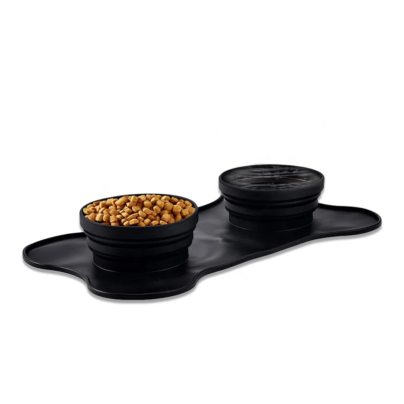 
Non Spill Foldable Silicone Pet Feeding Mat Non Skid Waterproof Cat Dog Feeding Mat 