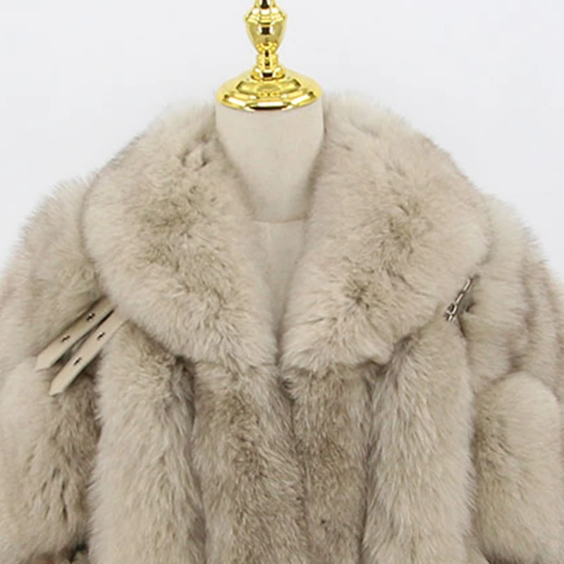 QIUCHEN QC20113 women coats winter real fox fur coat natural fur jacket luxury fur clothes fashion