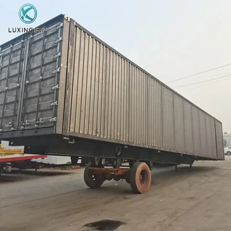 Luxing Truck Trailer Semi Dry Van Food Shipping Container Transport Van Type /Box Semi Trailer