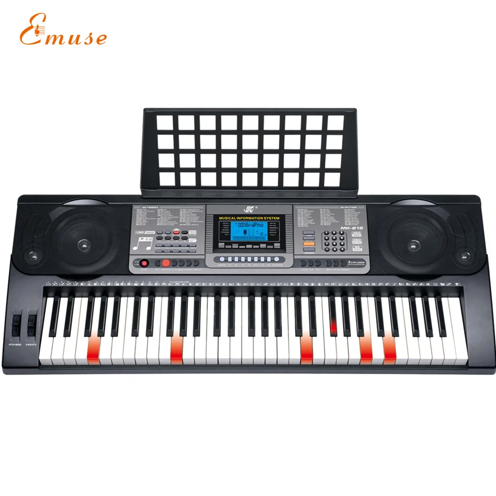 61 keys Hot Selling LCD display simulation electric piano keyboard