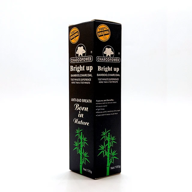 
 Private Label Natural Teeth Whitening Toothpaste Activated Bamboo Charcoal Toothpaste  