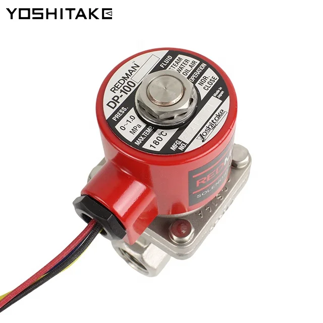 Japan YOSHITAKE Stainless Steel Solenoid Valve For Steam Air Water DP-100 AC110V AC220V Normally Closed  in stock RED MAN